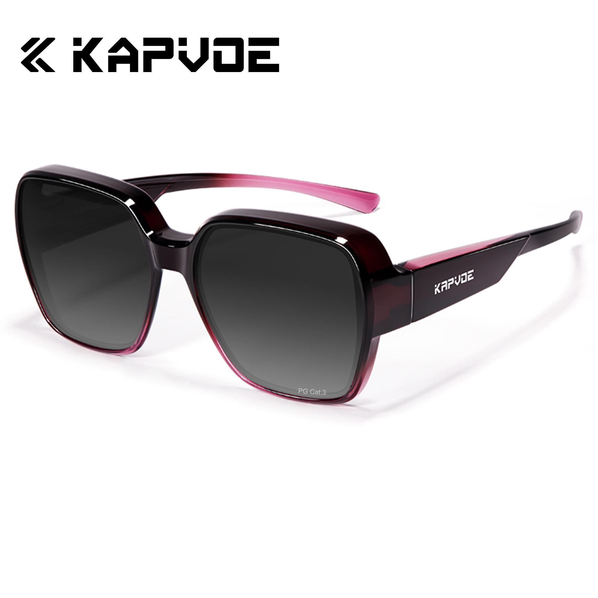 

Kapvoe- Oversized Square Polarized Sunglasses for Myopic Glasses Men Cycling Glasses Shades for Driving Fishing Bicycle Goggles