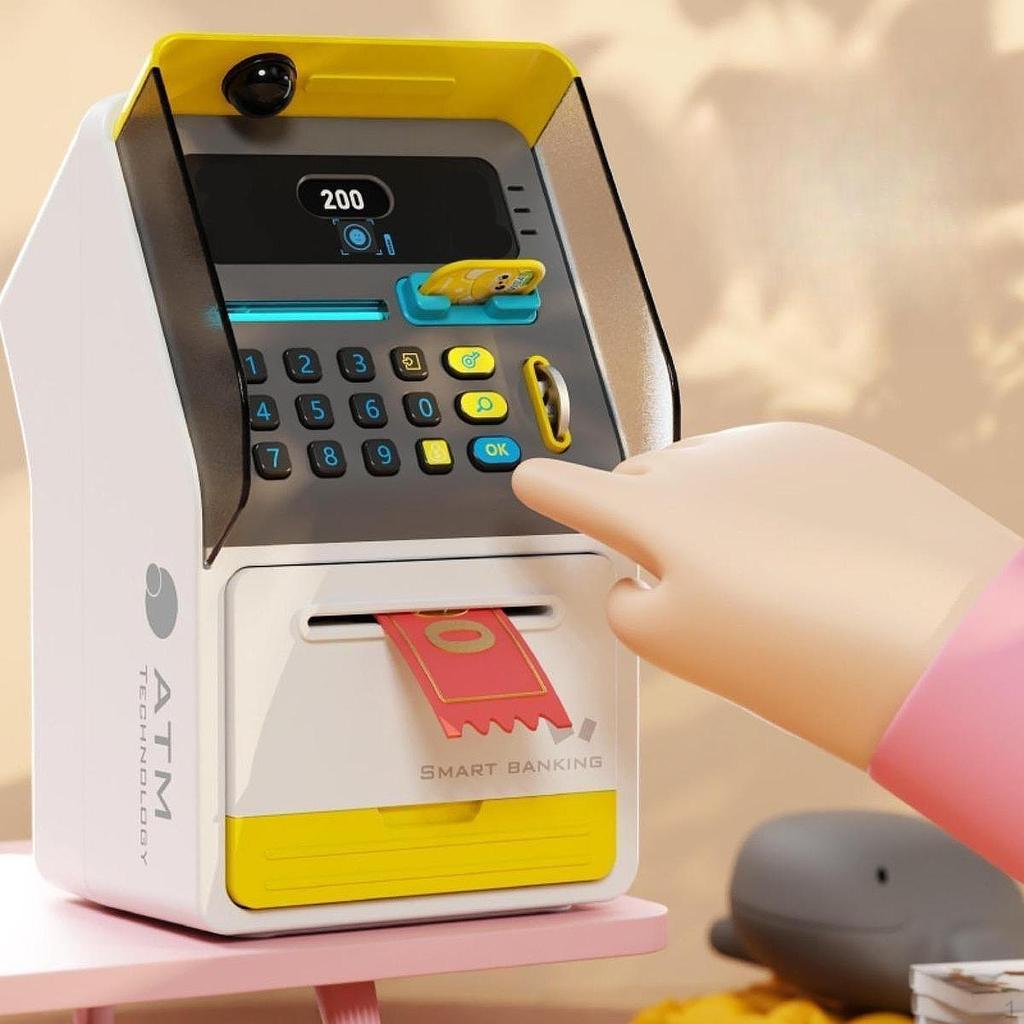 ATM Piggy Bank Auto Scroll Machine Simulation Face Recognition Children Saving Toy