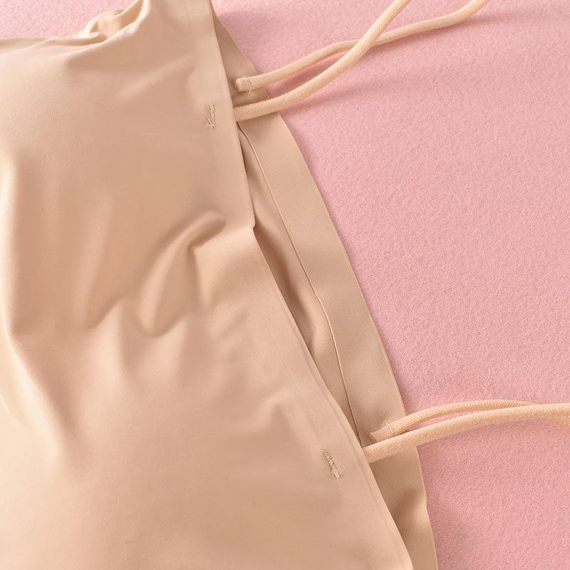 Top corto da donna Top a tubo con fionda estiva Reggiseno sexy senza cuciture Canotte senza maniche sexy in seta di ghiaccio Canottiere bianche nere Canotta senza schienale