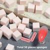 Nail Art Blush Applicator Set with 50Pcs Soft Sponges Gradient Blending Gripper Tool Nail Stamper for Manicure