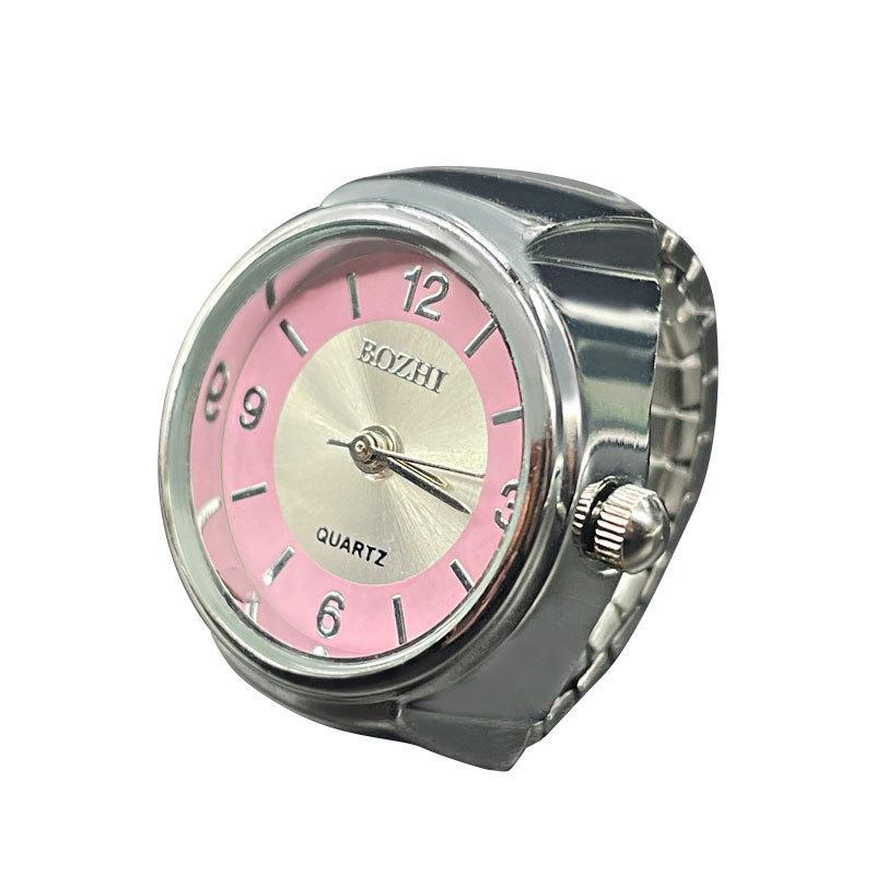 Punk Vintage Quarzuhr Ring Elastischer Dehnbarer Finger Schmuck Für Männer Frauen Tägliches Mode Accessoire