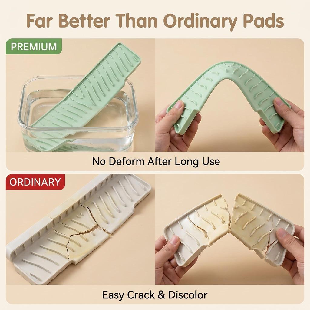 1pc Foldable Silicone Sink Splash Guard Drain Mat, Spill Proof Slope Water Diverter Pad,Ideal for Kitchen and Bathroom Sink Edge