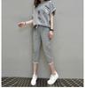 2025 Summer Fashion Casual Women's Two-Piece Set: Loose Short Sleeve Top & Seven-Point Pants