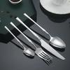 New Small Waist Knife, Fork and Spoon Stainless Steel Household Long Handle Spoon Commercial High-grade Spoon High Quality