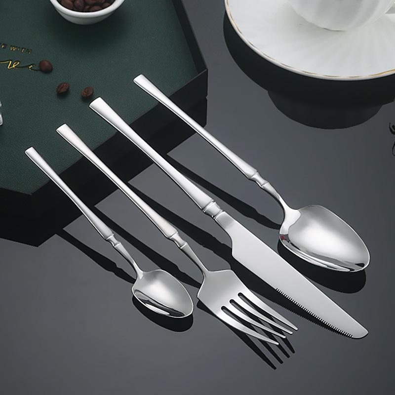 New Small Waist Knife, Fork and Spoon Stainless Steel Household Long Handle Spoon Commercial High-grade Spoon High Quality