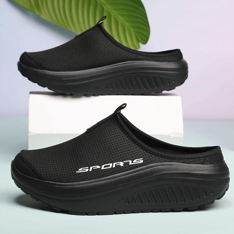 Trendy Unisex Half Slippers Breathable Outdoor Women's Casual Walking Loafers With Arch Support Comfort Platform Shoes Anti-slip