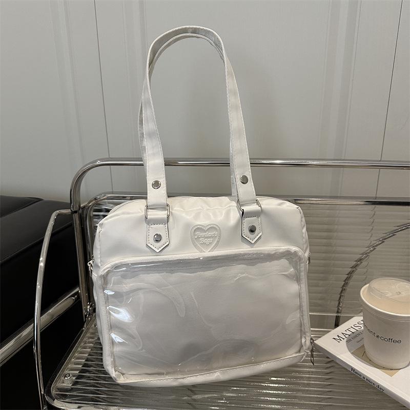 Soft Girl Transparent Ita Bag - Japanese Academy Style Crossbody with Pin Board for Dolls