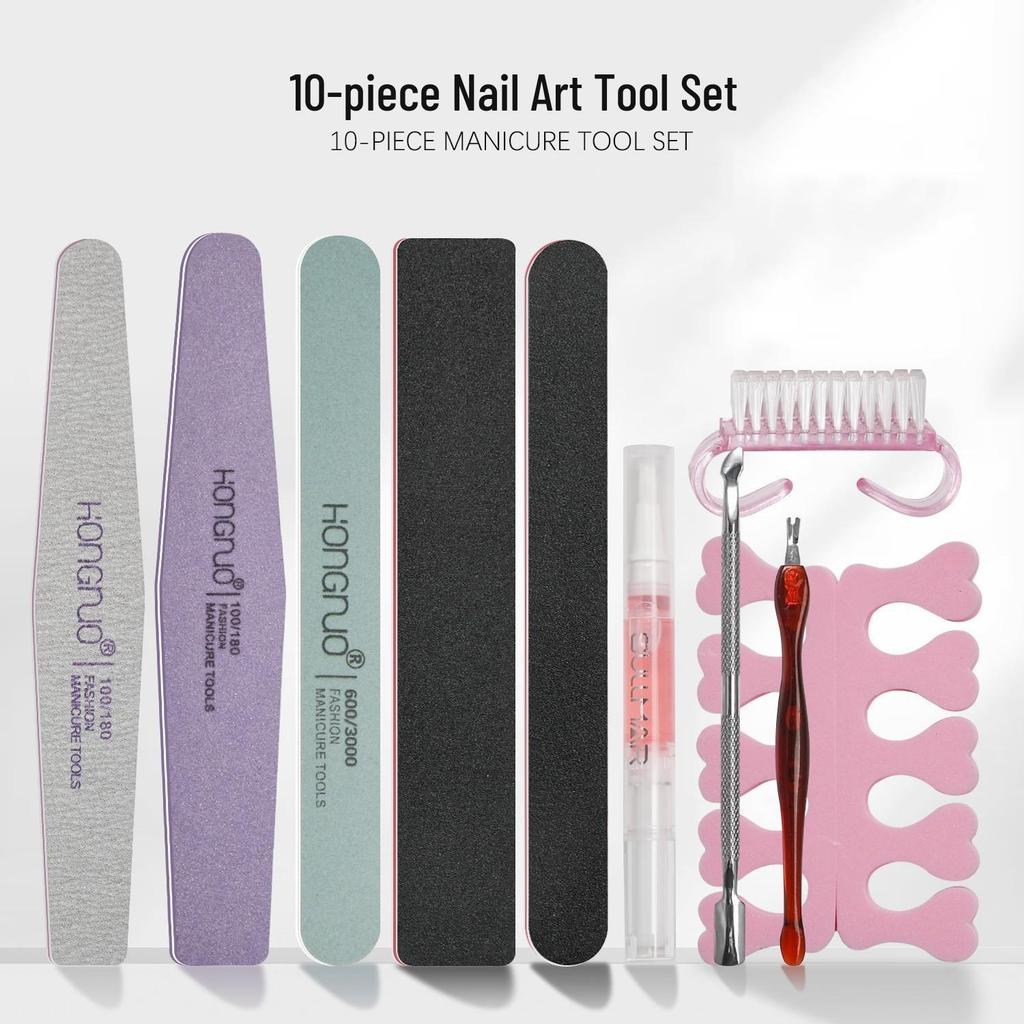 Nail Art 8-Piece Double-Sided File and Buffer Set