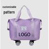 Expandable Wet/Dry Separation Luggage Bag with Universal Wheels - Large Capacity & Splash-Proof for Business Trips & Fitness Travel