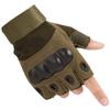 Tactical Gloves Black British Outdoor Riding Military Fans Anti-Cut Field Performance Sports Fitness Hard Shell Half Finger Gloves