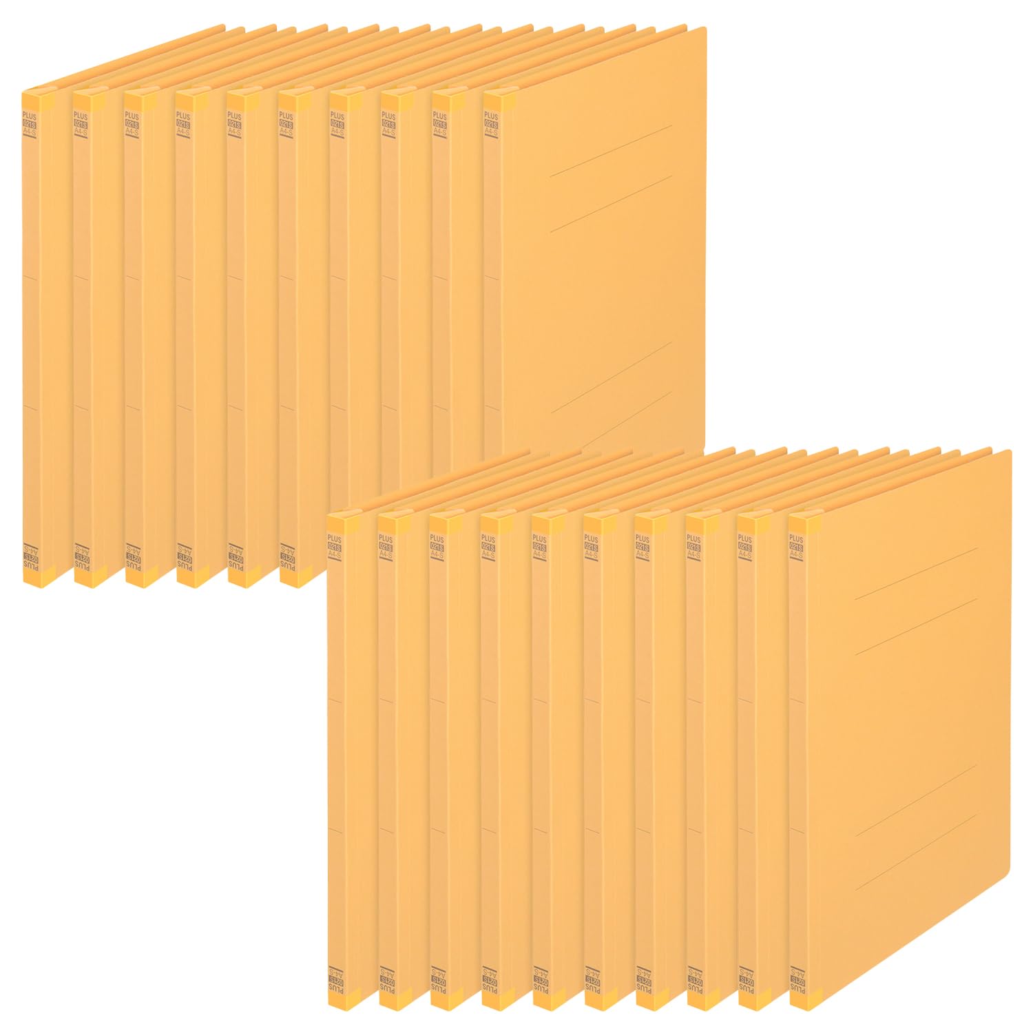

Plus Back Reinforced Flat File A4 Vertical 2 Holes 20 Books Yellow