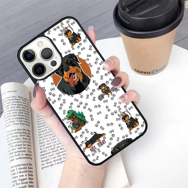 Cute Rottweiler Dog phone Case Cover For iPhone 17 Air 16 15 14 Plus For apple 16 11 12 13 Pro Ma coque