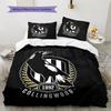Magpies de Collingwood Set de Colcha con Patrón Decoración del Hogar Regalo (1 funda nórdica + 2 fundas de almohada sin relleno.)