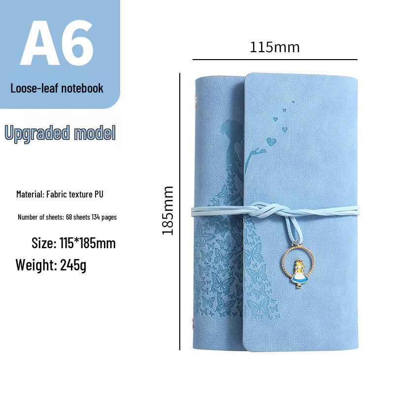 In-stock Retro Custom-Bound Three-Fold A6 Student Notebook with Logo Customization