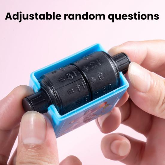 Math Roller Stamp Addition Subtraction Multiplication Division Randomized Generator Math Practice Tool for Kids Homework Classroom Use