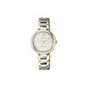 Eco-Drive Series 50 Meters Waterproof Fashion Solar Quartz Steel Strap Women's Watch White Dial EM0534-80A