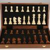 Wooden Chess Set Folding Chess Board Game Set Portable Travel Chess Game for Kids Adults