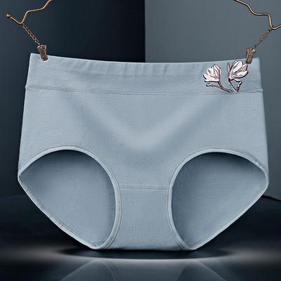 Intimo da donna a vita media in puro cotone, slip traspiranti stampati, intimo da donna sexy e minimalista