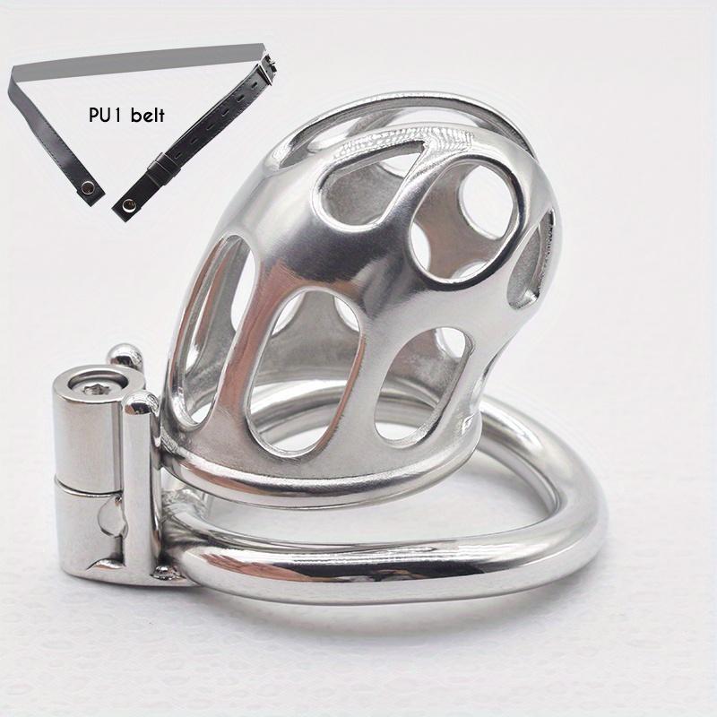 1ks mužský pás cudnosti s kovovou klecí na penis z nerezové oceli mužské hračky pro potěšení Velké BDSM sexuální produkty pro muže gay