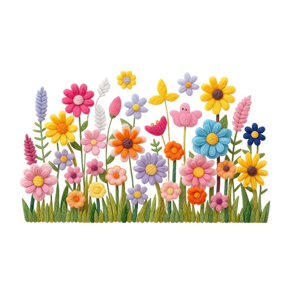 Multicolor Window Decals Velvet Love Glass Decorative Sticker Wall Stickers  Festival Supplies