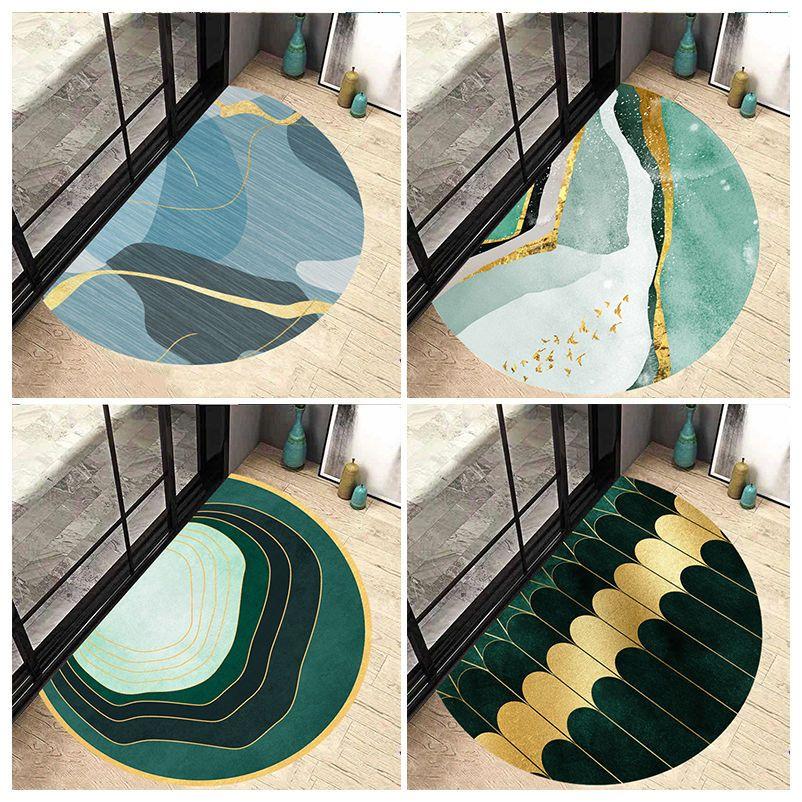 Semi Circular Floor Mat Entrance Door Mat Nordic Minimalist Entrance Carpet Bathroom Anti Slip Mat