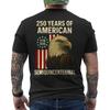250th Anniversary American US Flag Vintage 4th Of July Patriot T-Shirt ON BACK
