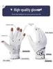 Women's Fingerless Golf Gloves with PU Palm, Mesh Back, and Nano Microfiber Reinforcement (Left Hand)