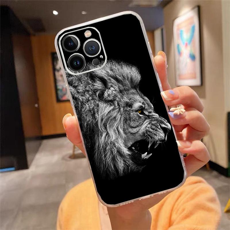Phone Case For iphone 17ProMax Air 16 15 14 13 Pro Max 15 16 Pro 15Plus Fashion Tiger Lion