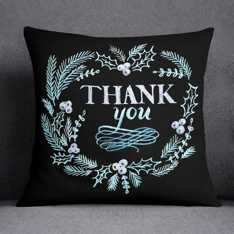 Cool black style black background printed pattern cushion cover for home bedroom living room sofa decorative pillowcase