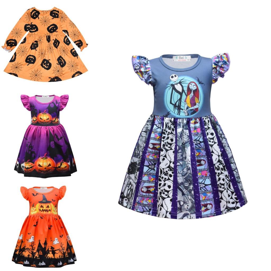 Girls Princess The Nightmare Before Christmas Dress Halloween Cosplay Skirt