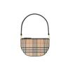 Serie Olympia Fantasia a Quadri Vintage Misto Cotone Poliuretano Mezzaluna Sotto Braccio Borsa a Mano da Donna Beige 80505801