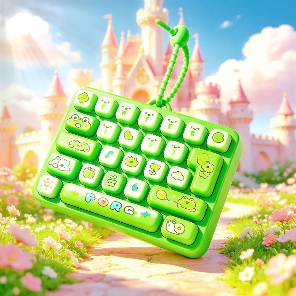 Schattig Ontwerp Decompressie Knop Speelgoed 26 Toetsen Toetsenbord Sleutelhanger Accessoires Cadeau