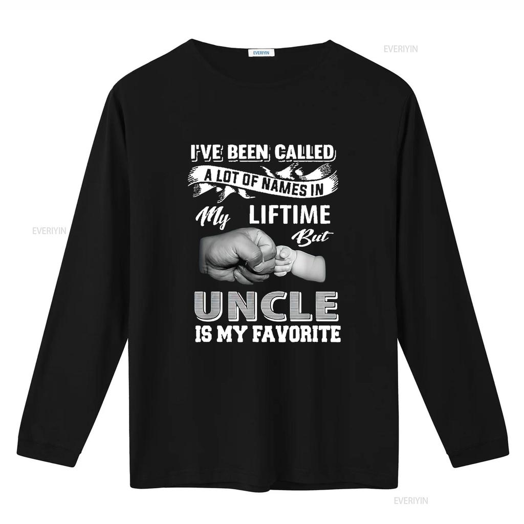 Herren T-Shirt mit Aufdruck "Mein Lieblingsname ist Onkel" Lustiger Verwandter Vatertag Schwarz Vintage Gewaschenes Oberteil Für Den Alltag Weich Vielseitig