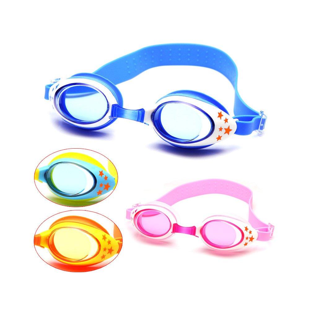 Dailyday Swimming UV Clear One Size Fits Case Ages Children's Goggles, Anti-Fog, Protection, Waterproof, Adjustable, Vision, Most, Included, Unisex,