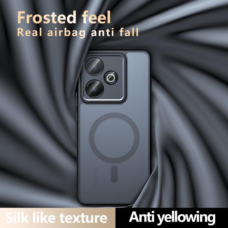 For Magsafe Matte Acrylic Phone Case for Realme GT7 Shockproof Airbag Frosted Magnetic Hard Bumper Cover for Realme GT 7Pro Neo7