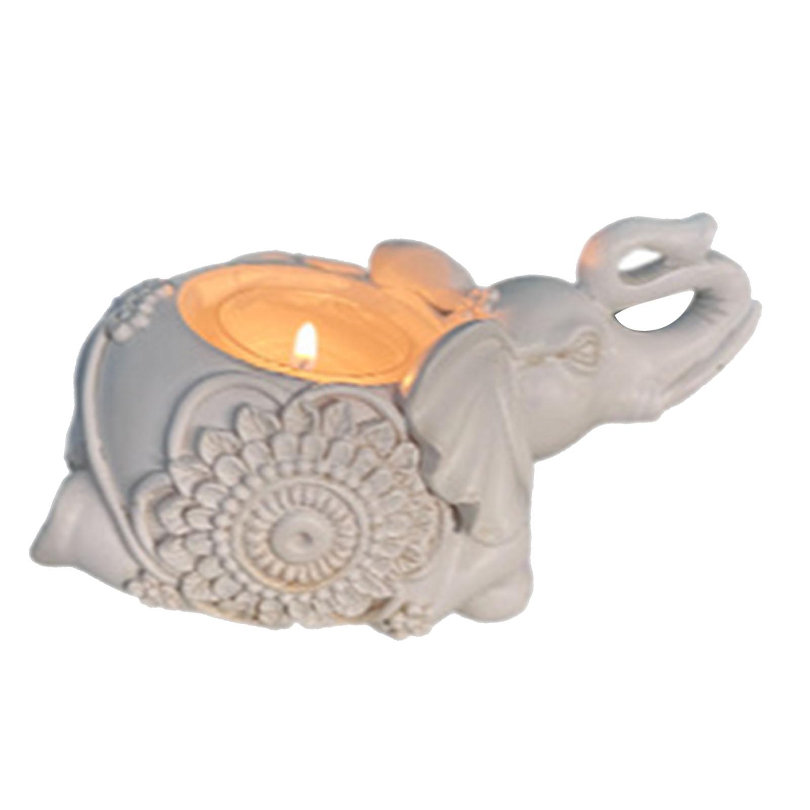 

Подсвечник в виде слона Декоративный из смолы Прочная статуэтка Подсвечник для дома Стола Кабинета Тип B