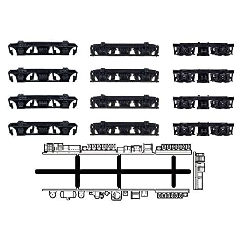 Greenmax N Gauge Powered Bogie Frame and Underfloor Equipment Set A-34 (DT12/13/14 + 8596BM) 8520 Model Train Supplies