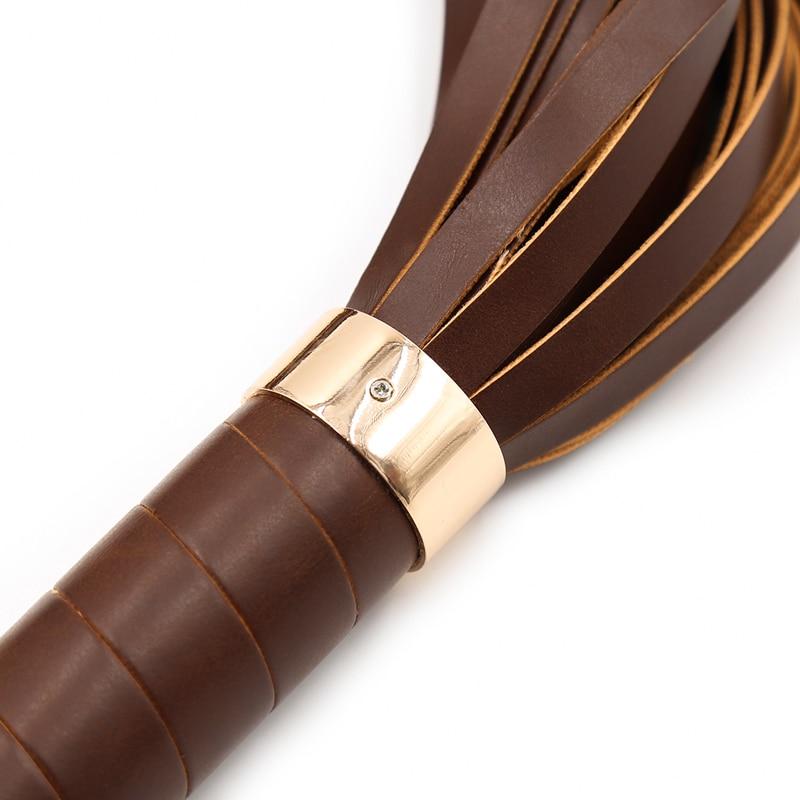 Brown Or Black Flogger Spanking Sex Whip Restraints Floggers