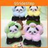Animal Plush Panda Keyring Pendant With Flower Hat For Bag Decor And Chain Key