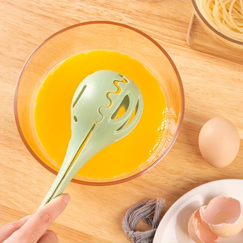 2pcs, Multifunctional Long-handled Egg Beater Spoon Colander for Cooking,Long Heat-resistant Food Cooking Tongs,Egg Mixer,Strainer Spoon,Kitchen Tools