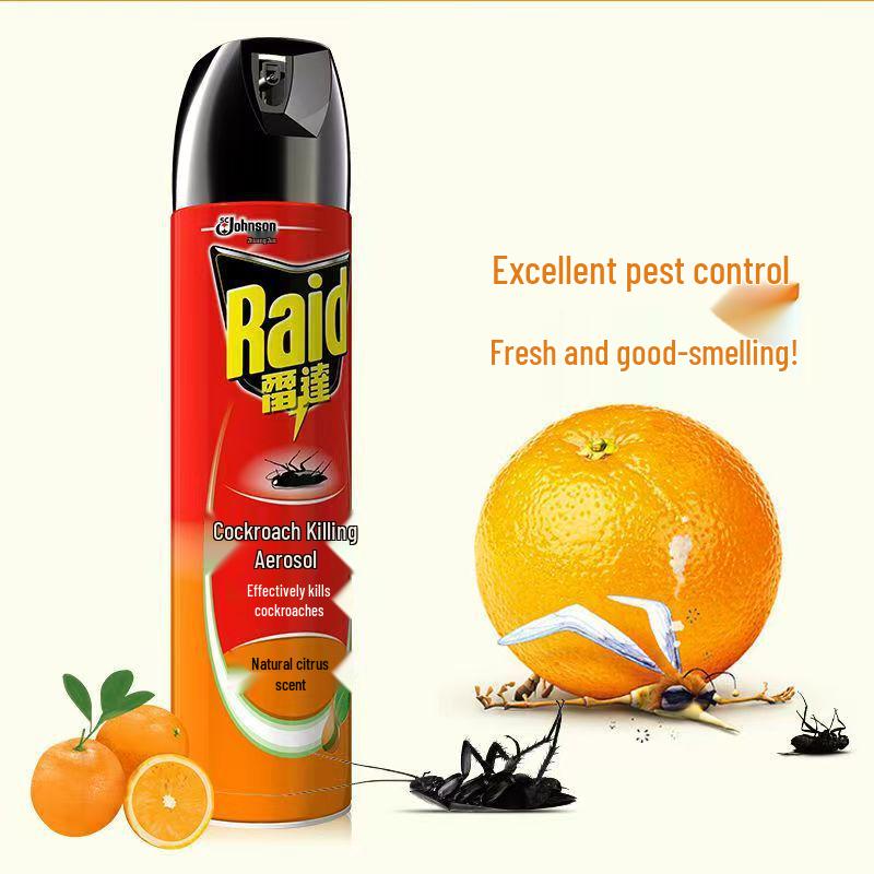 New Radar Insecticide Aerosol 600ml - Natural Citrus Scent for Easy and Effective Cockroach Elimination at Home and Professional Use.