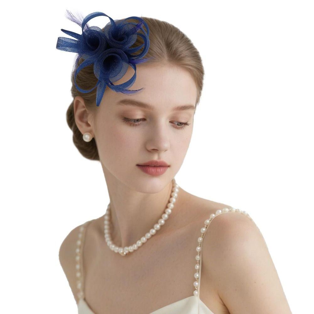 Elegant 3D Flower Fascinators Hat Large Flower Formal Rose Fascinators Tea Party Hats Women's Headwear