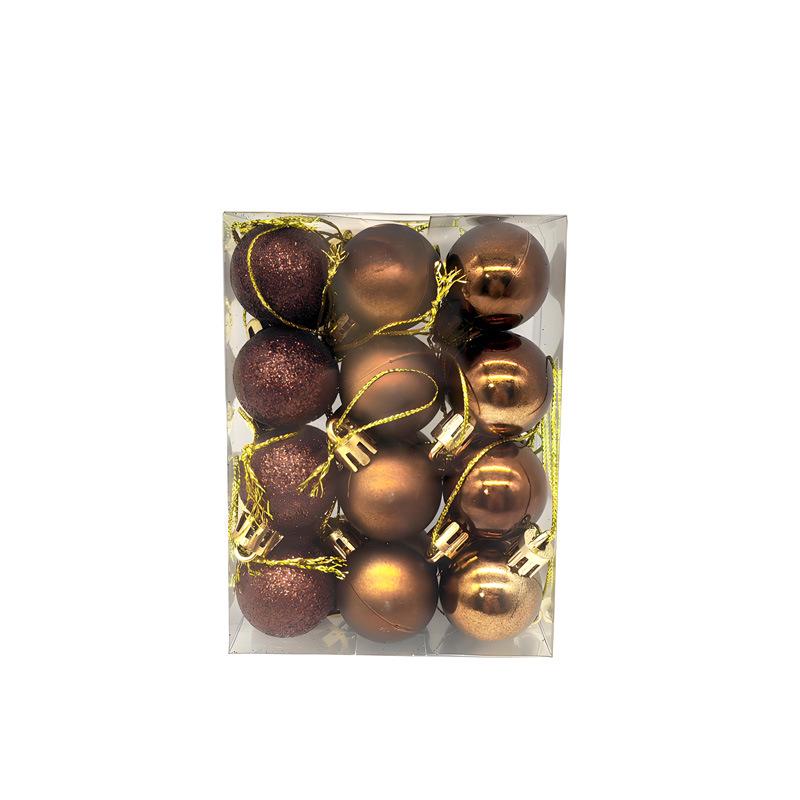 3cm Christmas Tree Decoration Balls - 24 Electroplated Plastic Ornaments (Bright & Matte)