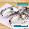 304 Stainless Steel Thickened Kidney-Shaped Surgical Dish, Anti-Iodophor, Disinfection Tray, Large/Medium.