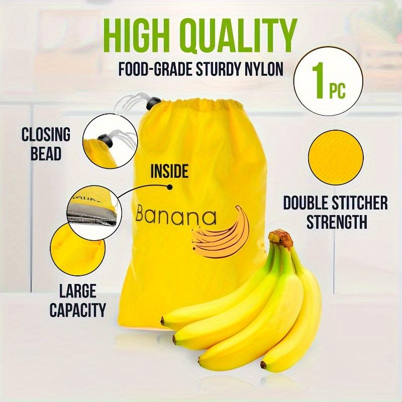 1pc Banana Storage Bag with "Banana" Label - Durable, Polyester Material, Perfect for Fresh Fruit Organization in The Kitchen