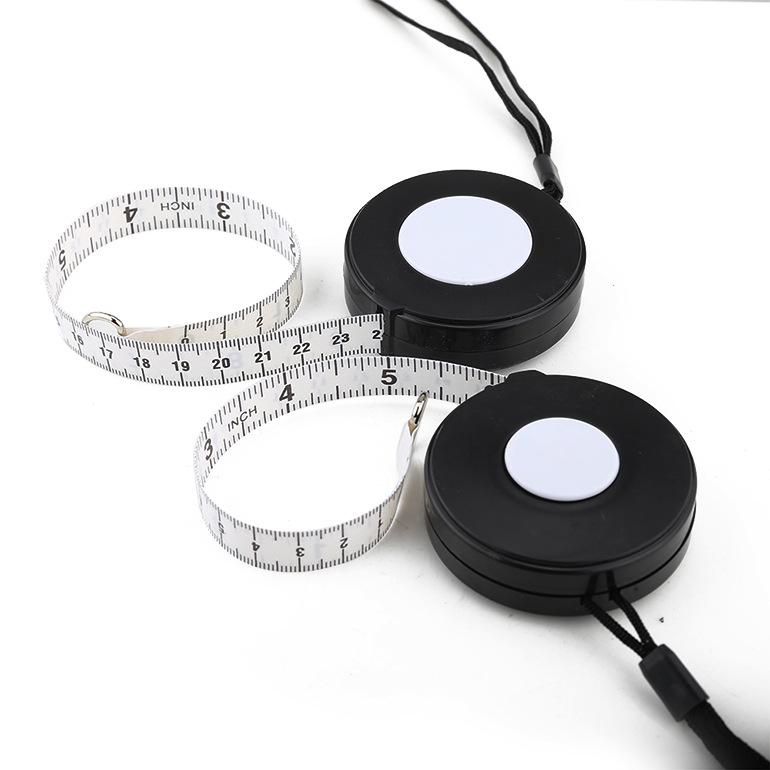 2M Automatic Retractable Round Plastic Tape Measure - 80 Inch for Bust, Waist, Hips, Height