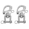 2PCS Eye Swivel Snap Shackle 316 Stainless Steel Swivel Clevis Shackle 5 Inch Quick Release Boat Shackles Sailboat