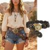 Round Western Style Cowboy Belts Y2K Ethnic Style Waistband Hollow Out Belts  Jeans Decorative