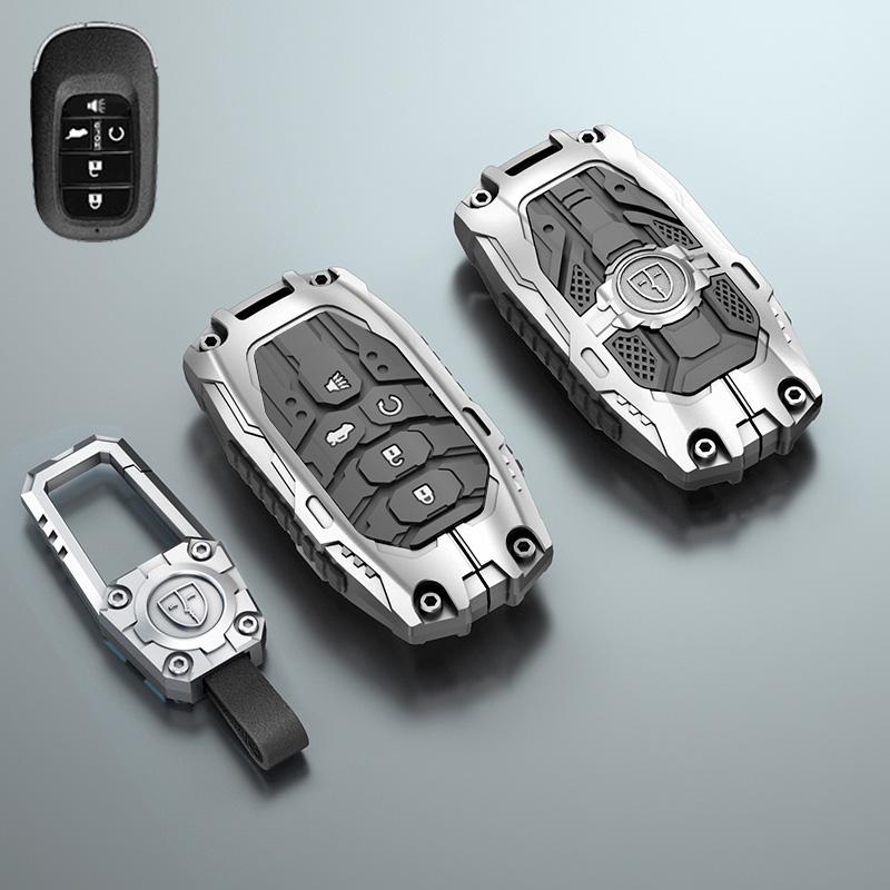 Armor Style for Honda 2022 2023 2024 Civic Accord HR-V Pilot CR-V Smart Remote Key Case Cover Holder Fob Keychain Accessories