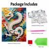 DIY Pearl Gem Chinese Dragon Painting Shining Bead Craft Art Home Wall Ornament Simple Unframed Room Decoration Art Modern Gift Style Design